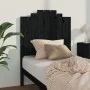 Cabecero de cama madera maciza de pino negro 81x4x110 cm de vidaXL, Cabeceros y pies de cama - Ref: Foro24-818449, Precio: 41...