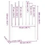 Solid black pine wood bed headboard 81x4x110 cm by vidaXL, Headboards and footboards - Ref: Foro24-818449, Price: 41,44 €, Di...