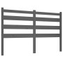 Solid gray pine wood bed headboard 146x4x100 cm by vidaXL, Headboards and footboards - Ref: Foro24-818422, Price: 30,07 €, Di...
