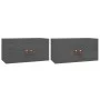 Wandschränke 2 Stück massives graues Kiefernholz 60x30x30 cm von vidaXL, Regale und Regale - Ref: Foro24-818370, Preis: 94,74...