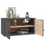 Wandschränke 2 Stück massives graues Kiefernholz 60x30x30 cm von vidaXL, Regale und Regale - Ref: Foro24-818370, Preis: 94,74...