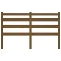 Cabecero de cama madera maciza de pino marrón miel 126x4x100 cm de vidaXL, Cabeceros y pies de cama - Ref: Foro24-818413, Pre...