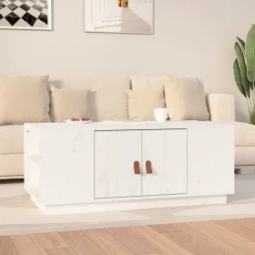 Couchtisch aus massivem weißem Kiefernholz, 100 x 50 x 41 cm von vidaXL, Couchtisch - Ref: Foro24-818256, Preis: 87,25 €, Rab...
