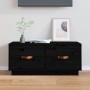Massiver TV-Schrank aus schwarzem Kiefernholz, 80 x 34 x 35 cm von vidaXL, TV-Möbel - Ref: Foro24-818244, Preis: 72,07 €, Rab...