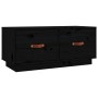 Massiver TV-Schrank aus schwarzem Kiefernholz, 80 x 34 x 35 cm von vidaXL, TV-Möbel - Ref: Foro24-818244, Preis: 72,07 €, Rab...