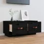 Massiver TV-Schrank aus schwarzem Kiefernholz, 80 x 34 x 35 cm von vidaXL, TV-Möbel - Ref: Foro24-818244, Preis: 71,24 €, Rab...