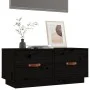 Massiver TV-Schrank aus schwarzem Kiefernholz, 80 x 34 x 35 cm von vidaXL, TV-Möbel - Ref: Foro24-818244, Preis: 71,24 €, Rab...