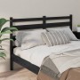 Solid black pine wood bed headboard 166x4x100 cm by vidaXL, Headboards and footboards - Ref: Foro24-818434, Price: 31,44 €, D...