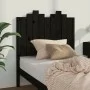 Cabecero de cama madera maciza de pino negro 96x4x110 cm de vidaXL, Cabeceros y pies de cama - Ref: Foro24-818454, Precio: 31...