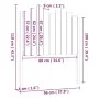 Cabecero de cama madera maciza de pino negro 96x4x110 cm de vidaXL, Cabeceros y pies de cama - Ref: Foro24-818454, Precio: 31...