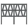 Solid gray pine wood bed headboard 126x4x100 cm by vidaXL, Headboards and footboards - Ref: Foro24-818612, Price: 32,80 €, Di...