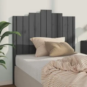Bettkopfteil aus massivem grauem Kiefernholz, 106 x 4 x 110 cm von vidaXL, Kopf- und Fußteile - Ref: Foro24-818457, Preis: 53...