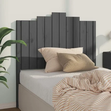 Bettkopfteil aus massivem grauem Kiefernholz, 106 x 4 x 110 cm von vidaXL, Kopf- und Fußteile - Ref: Foro24-818457, Preis: 53...