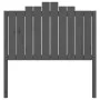 Cabecero de cama madera maciza de pino gris 106x4x110 cm de vidaXL, Cabeceros y pies de cama - Ref: Foro24-818457, Precio: 53...