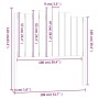 Bettkopfteil aus massivem grauem Kiefernholz, 106 x 4 x 110 cm von vidaXL, Kopf- und Fußteile - Ref: Foro24-818457, Preis: 54...
