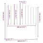 Cabecero de cama madera maciza de pino gris 106x4x110 cm de vidaXL, Cabeceros y pies de cama - Ref: Foro24-818457, Precio: 53...