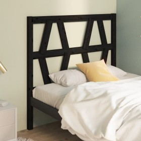Solid black pine wood bed headboard 96x4x100 cm by vidaXL, Headboards and footboards - Ref: Foro24-818604, Price: 23,23 €, Di...
