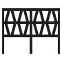 Solid black pine wood bed headboard 146x4x100 cm by vidaXL, Headboards and footboards - Ref: Foro24-818624, Price: 41,87 €, D...