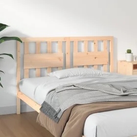 Solid pine wood bed headboard 125.5x4x100 cm by vidaXL, Headboards and footboards - Ref: Foro24-818560, Price: 32,52 €, Disco...