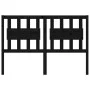 Solid black pine wood bed headboard 125.5x4x100 cm by vidaXL, Headboards and footboards - Ref: Foro24-818564, Price: 35,80 €,...