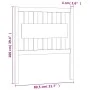 Cabecero de cama madera maciza de pino negro 80,5x4x100 cm de vidaXL, Cabeceros y pies de cama - Ref: Foro24-818549, Precio: ...