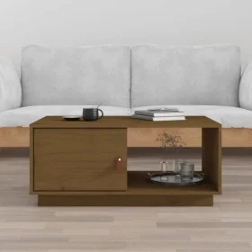 Solid honey brown pine wood coffee table 80x50x35.5 cm by vidaXL, Coffee table - Ref: Foro24-818263, Price: 60,20 €, Discount: %