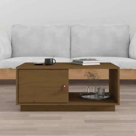 Solid honey brown pine wood coffee table 80x50x35.5 cm by vidaXL, Coffee table - Ref: Foro24-818263, Price: 60,20 €, Discount: %