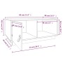 Massiver Couchtisch aus honigbraunem Kiefernholz, 80 x 50 x 35,5 cm von vidaXL, Couchtisch - Ref: Foro24-818263, Preis: 60,71...