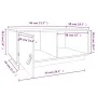 Solid honey brown pine wood coffee table 80x50x35.5 cm by vidaXL, Coffee table - Ref: Foro24-818263, Price: 60,20 €, Discount: %
