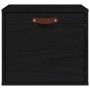 Hängeschrank aus massivem Kiefernholz schwarz 40x30x35 cm von vidaXL, Regale und Regale - Ref: Foro24-818349, Preis: 41,54 €,...