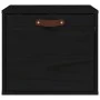 Solid black pine wood wall cabinet 40x30x35 cm by vidaXL, Shelves and shelves - Ref: Foro24-818349, Price: 41,09 €, Discount: %