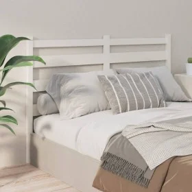 Solid white pine wood bed headboard 146x4x100 cm by vidaXL, Headboards and footboards - Ref: Foro24-818421, Price: 44,90 €, D...