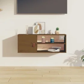 Honey brown solid pine wood wall cabinet 80x30x30 cm by vidaXL, Shelves and shelves - Ref: Foro24-818391, Price: 63,84 €, Dis...