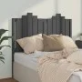Cabecero de cama madera maciza de pino gris 126x4x110 cm de vidaXL, Cabeceros y pies de cama - Ref: Foro24-818462, Precio: 36...