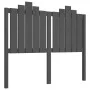 Cabecero de cama madera maciza de pino gris 126x4x110 cm de vidaXL, Cabeceros y pies de cama - Ref: Foro24-818462, Precio: 36...