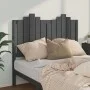 Cabecero de cama madera maciza de pino gris 126x4x110 cm de vidaXL, Cabeceros y pies de cama - Ref: Foro24-818462, Precio: 36...