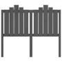Solid gray pine wood bed headboard 126x4x110 cm by vidaXL, Headboards and footboards - Ref: Foro24-818462, Price: 36,91 €, Di...