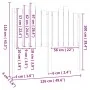 Solid gray pine wood bed headboard 126x4x110 cm by vidaXL, Headboards and footboards - Ref: Foro24-818462, Price: 36,91 €, Di...