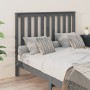 Bettkopfteil aus massivem grauem Kiefernholz, 146 x 6 x 101 cm von vidaXL, Kopf- und Fußteile - Ref: Foro24-818522, Preis: 34...