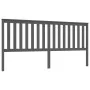 Solid gray pine wood bed headboard 206x6x101 cm by vidaXL, Headboards and footboards - Ref: Foro24-818542, Price: 41,01 €, Di...