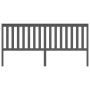 Solid gray pine wood bed headboard 206x6x101 cm by vidaXL, Headboards and footboards - Ref: Foro24-818542, Price: 41,01 €, Di...