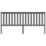 Solid gray pine wood bed headboard 206x6x101 cm by vidaXL, Headboards and footboards - Ref: Foro24-818542, Price: 41,01 €, Di...