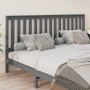Solid gray pine wood bed headboard 206x6x101 cm by vidaXL, Headboards and footboards - Ref: Foro24-818542, Price: 41,01 €, Di...