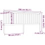 Bettkopfteil aus massivem grauem Kiefernholz, 206 x 6 x 101 cm von vidaXL, Kopf- und Fußteile - Ref: Foro24-818542, Preis: 41...