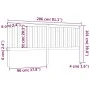 Bettkopfteil aus massivem grauem Kiefernholz, 206 x 6 x 101 cm von vidaXL, Kopf- und Fußteile - Ref: Foro24-818542, Preis: 41...