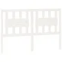Solid white pine wood bed headboard 125.5x4x100 cm by vidaXL, Headboards and footboards - Ref: Foro24-818561, Price: 36,24 €,...