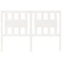 Solid white pine wood bed headboard 125.5x4x100 cm by vidaXL, Headboards and footboards - Ref: Foro24-818561, Price: 36,24 €,...