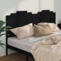 Bettkopfteil aus massivem schwarzem Kiefernholz, 206 x 4 x 110 cm von vidaXL, Kopf- und Fußteile - Ref: Foro24-818494, Preis:...