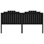 Solid black pine wood bed headboard 206x4x110 cm by vidaXL, Headboards and footboards - Ref: Foro24-818494, Price: 53,31 €, D...