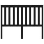 Cabecero de cama madera maciza de pino negro 126x6x101 cm de vidaXL, Cabeceros y pies de cama - Ref: Foro24-818514, Precio: 3...